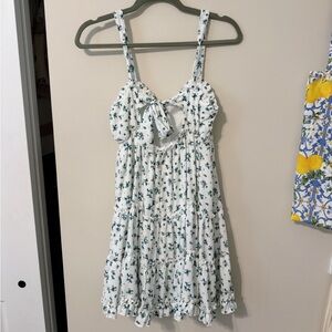 Altard State Floral White Mini Dress, Size S